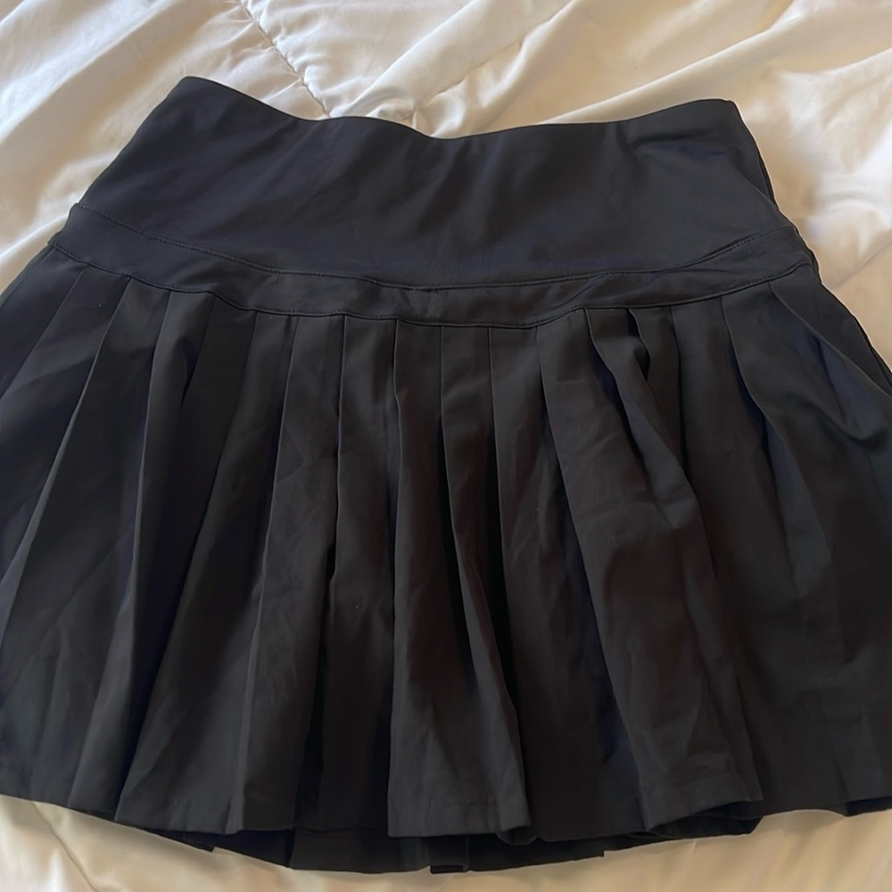 High waisted pleated tennis skirt